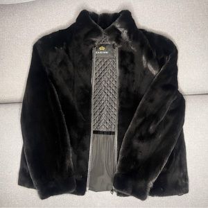 Casiani Black Fur Mink Coat Jacket